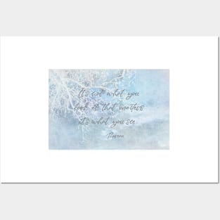 Thoreau Quote on Blue Nature Art Literary Quotes Posters and Art